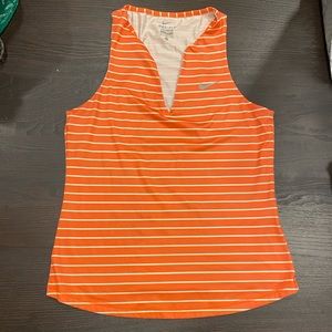 Nike | Orange and white dri-fit tank